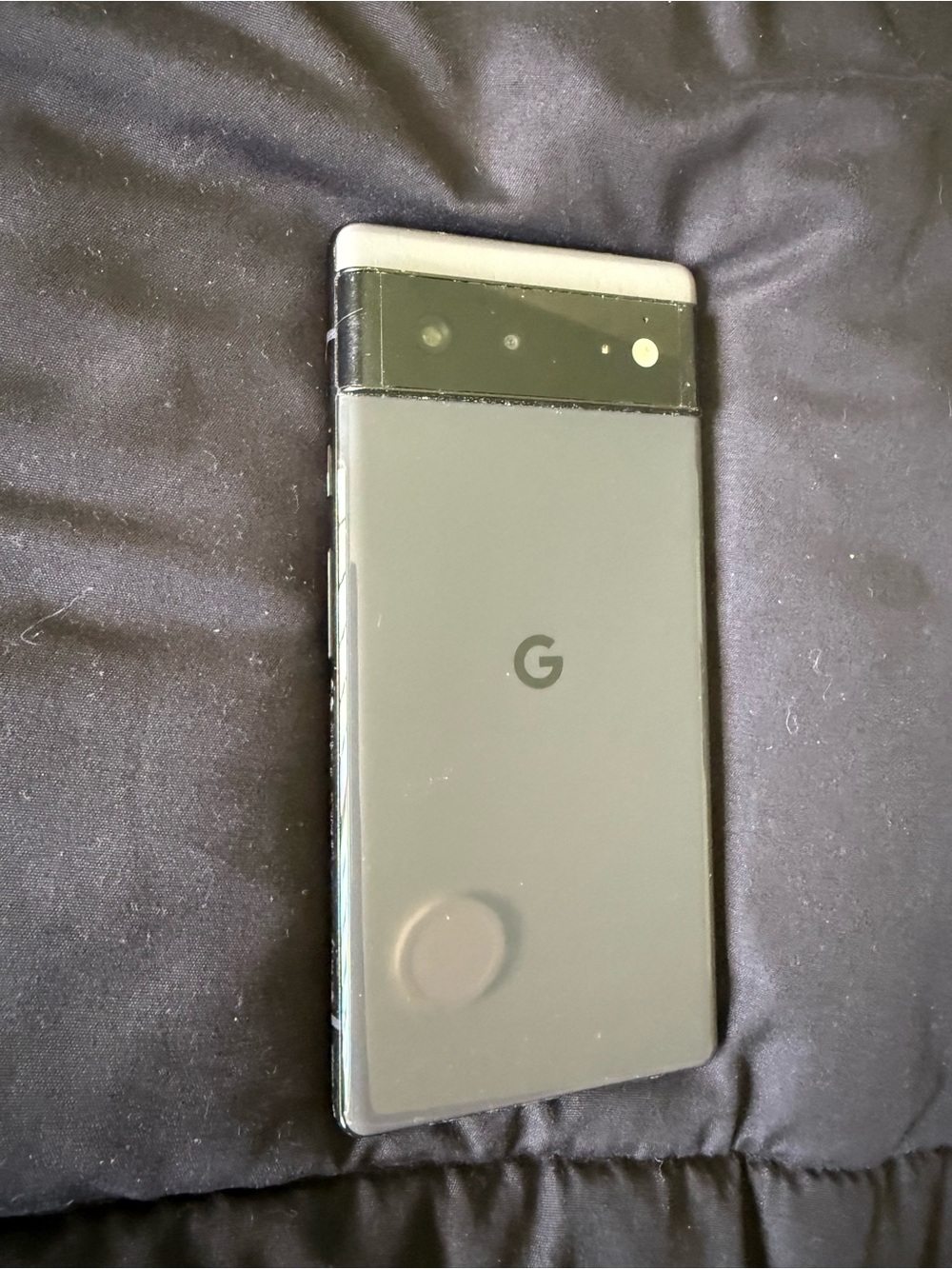 google Pixel smartphone in black with front glass